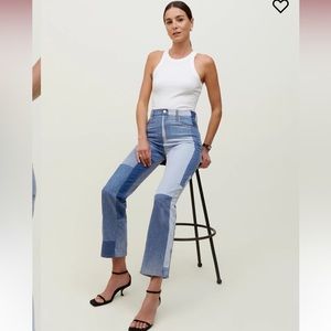 Reformation Upcycled Patchwork High Rise Jeans